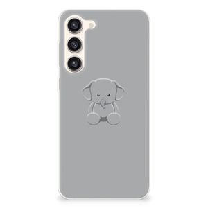 Samsung Galaxy S23 Plus Telefoonhoesje met Naam Grijs Baby Olifant