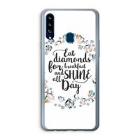 Diamonds: Samsung Galaxy A20s Transparant Hoesje