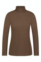 Studio Anneloes Faith Col Rib Top 09182 T-shirt Lange Mouw 2300 Bronze