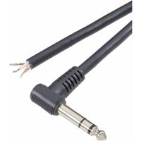 TRU COMPONENTS 1578803 Jackplug 6.35 mm Stekker, haaks Aantal polen: 2 Mono Zwart 1 stuk(s) - thumbnail