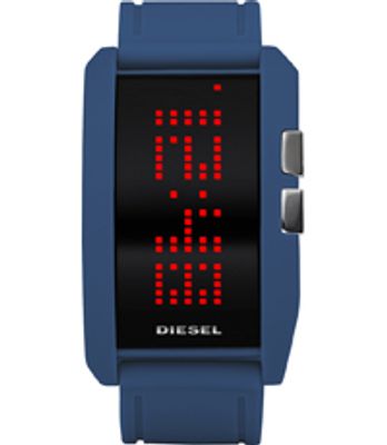 Horlogeband Diesel DZ7166 Silicoon Blauw 24mm