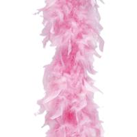 Kerst boa - veren slinger - roze - 180 cm - 45 gram - kerstboomversiering - kerstslinger