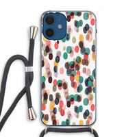 Tropical Dots: iPhone 12 Transparant Hoesje met koord