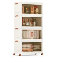 Opvouwbare Opbergbakken van 210L/280L met Deksel 3/4-Pack Stapelbare Kunststof Opbergdozen met Wielen Opbergcontainers 4er