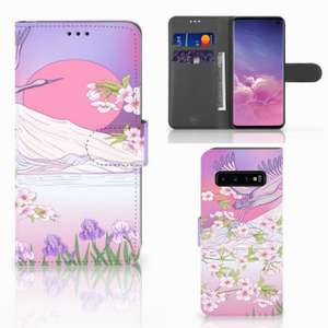 Samsung Galaxy S10 Telefoonhoesje met Pasjes Bird Flying