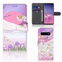 Samsung Galaxy S10 Telefoonhoesje met Pasjes Bird Flying - thumbnail