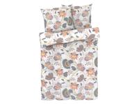 LIVARNO home Satijnen dekbedovertrek 240 x 220 cm (Bloemen/wit)