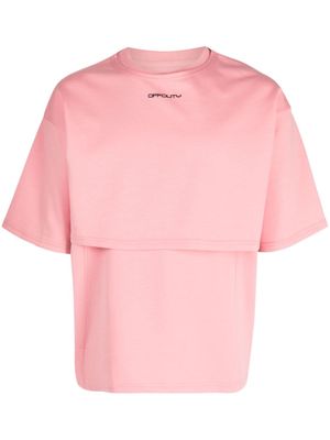 Off Duty t-shirt Seconds à design superposé - Rose