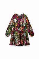 Jurk met bloemenprint - GREEN - 7/8