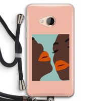 Orange lips: HTC U Play Transparant Hoesje met koord
