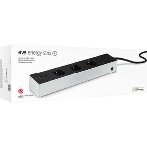 Eve Energy Strip Zwart, Wit 3 AC-uitgang(en) 120-230 V 1,9 m