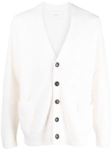 Ballantyne cardigan en laine à col v - Blanc