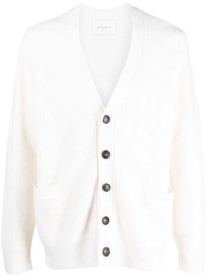 Ballantyne cardigan en laine à col v - Blanc