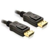 Delock 82585 DisplayPort-kabel DisplayPort Aansluitkabel DisplayPort-stekker 2 m Zwart 4K UHD, Verdraaid, Vergulde steekcontacten, Afgeschermd (drievoudig)