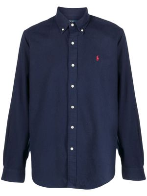 Polo Ralph Lauren chemise boutonnée à motif Polo Pony - Bleu