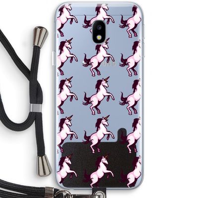 Musketon Unicorn: Samsung Galaxy J3 (2017) Transparant Hoesje met koord