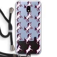 Musketon Unicorn: Samsung Galaxy J3 (2017) Transparant Hoesje met koord