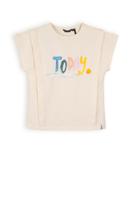 NoNo Meisjes t-shirt print - Kiam - Pearled ivoor wit - thumbnail