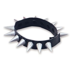 Spikes ketting/halsband zwart punker   -