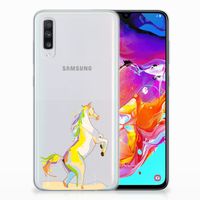 Samsung Galaxy A70 Telefoonhoesje met Naam Horse Color