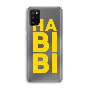 Habibi Blue: Samsung Galaxy A41 Transparant Hoesje