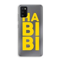 Habibi Blue: Samsung Galaxy A41 Transparant Hoesje