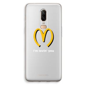 I'm lovin' you: OnePlus 6 Transparant Hoesje