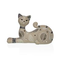 Decoratieve figuren Versa Beige Kat 5,5 X 14,5 X 20 CM
