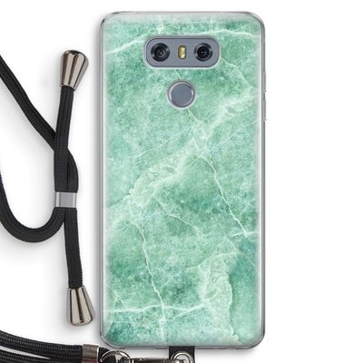 Groen marmer: LG G6 Transparant Hoesje met koord