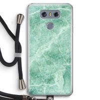 Groen marmer: LG G6 Transparant Hoesje met koord