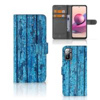Xiaomi Redmi Note 10/10T 5G | Poco M3 Pro | Book Style Case | Wood Blue