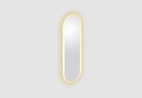 Clou Look at Me ovale spiegel met satijnrand en LED-verlichting 28x90cm