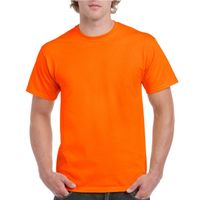 Set van 2x stuks fel oranje shirt voor volwassenen, maat: M - thumbnail