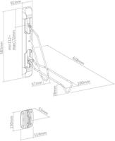 CONTEC presentatie-haken "smart fold" ct wall presenter smart fold s black