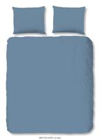 HIP Dekbedovertrek "uni dessin" - Blauw - (240x200/220 cm) - Katoen Satijn