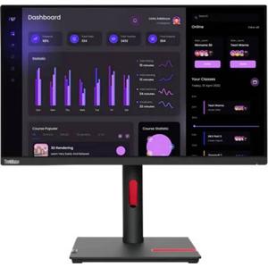 Lenovo ThinkVision T24i-30 LED-monitor Energielabel E (A - G) 60.5 cm (23.8 inch) 1920 x 1080 Pixel 16:9 4 ms DisplayPort, Audio-Line-out, HDMI, USB-A 3.0, VGA