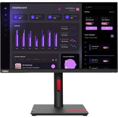 Lenovo ThinkVision T24i-30 LED-monitor Energielabel E (A - G) 60.5 cm (23.8 inch) 1920 x 1080 Pixel 16:9 4 ms DisplayPort, Audio-Line-out, HDMI, USB-A 3.0, VGA
