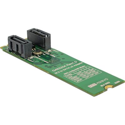 Converter M.2 Key B+M male > 2 x SATA 7 pin male with RAID Converter