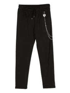 John Richmond Junior pantalon de jogging à breloque logo - Noir