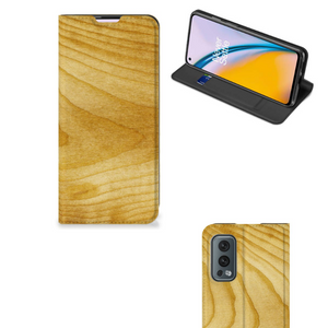 OnePlus Nord 2 5G Book Wallet Case Licht Hout