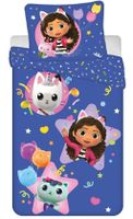 Gabby&apos;s Dollhouse dekbedovertrek blauw 140 x 200 cm - polyester- 63 x 63 cm