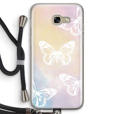 White butterfly: Samsung Galaxy A5 (2017) Transparant Hoesje met koord