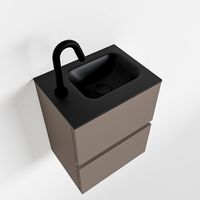 Toiletmeubel Mondiaz Ada | 40 cm | Meubelkleur Smoke | Lex wastafel Urban Links | 1 kraangat