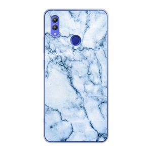 Blauw marmer: Honor Note 10 Transparant Hoesje