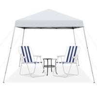 3 x 3 m Vouwpaviljoen Pop-Up Tuinpaviljoen Paviljoen Opvouwbaar UV-Bescherming 50+ voor Strand Camping Markt Met Draagtas(Wit)