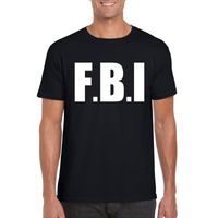 Politie FBI carnaval t-shirt zwart voor heren 2XL  -