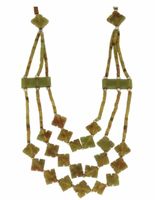 Jade Bohemian Ketting 3-streng Klaver Licht - thumbnail