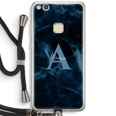 Midnight Marble: Huawei Ascend P10 Lite Transparant Hoesje met koord