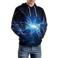 grafische 3d herenmode 3d print hoodie vakantie streetwear hoodies zwart hooded print fleece winter lente herfst designer sweatshirt met capuchon Lightinthebox - thumbnail