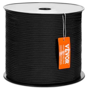 VEVOR Gevlochten nylon touw, 3/16 inch x 1000 voet, 32 strengen, 720 pond breeksterkte, outdoor klimtouw, boomverzorger klimtouw voor rotswandelen, kamperen, slingeren, abseilen, redding